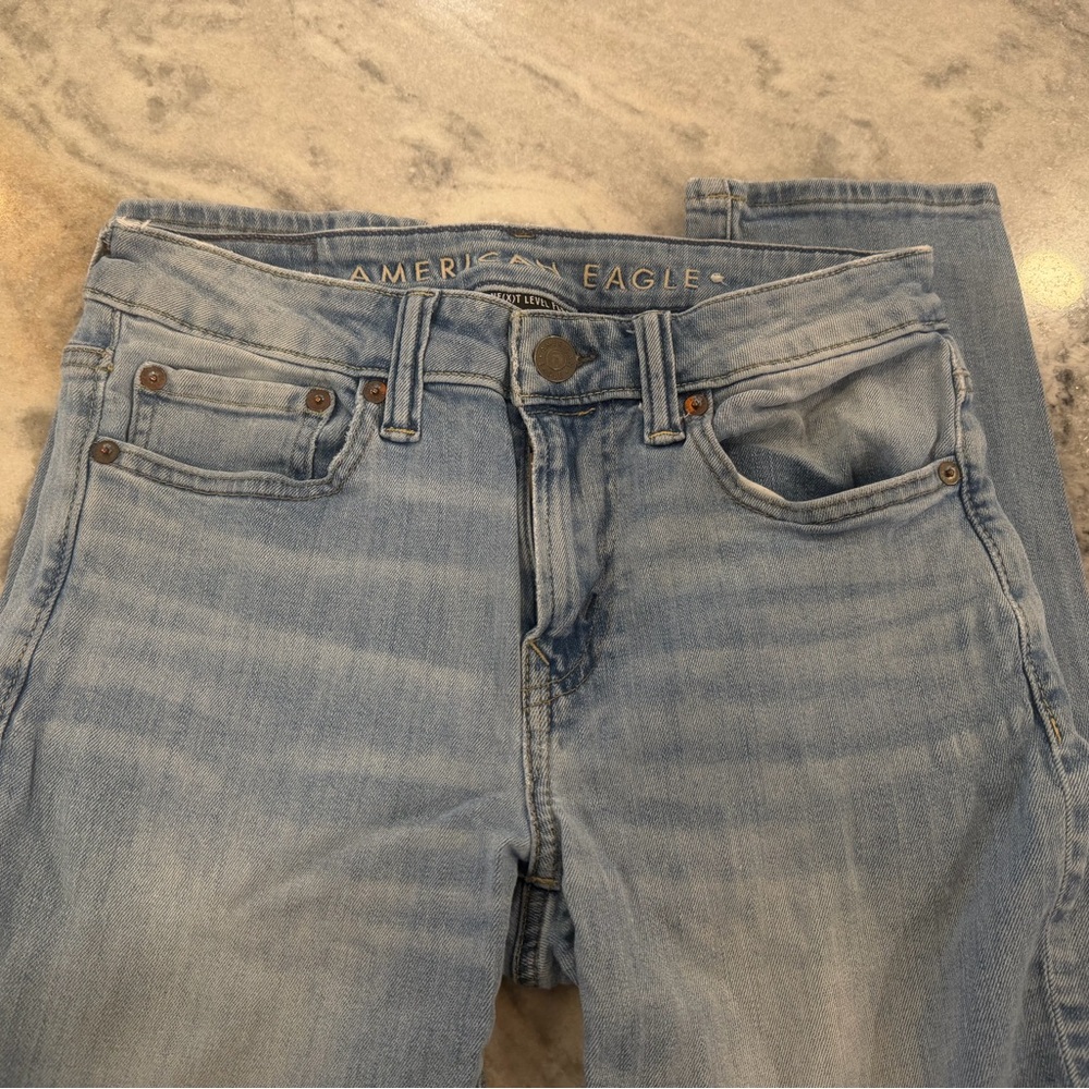 American Eagle Outfitters Men’s Sky Blue slim straight next level flex jeans
